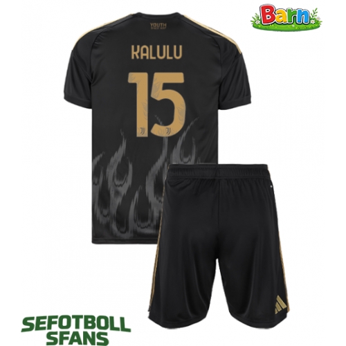 Juventus Pierre Kalulu #15 Tredjeställ Barn 2026-27 Kortärmad (+ Korta byxor)